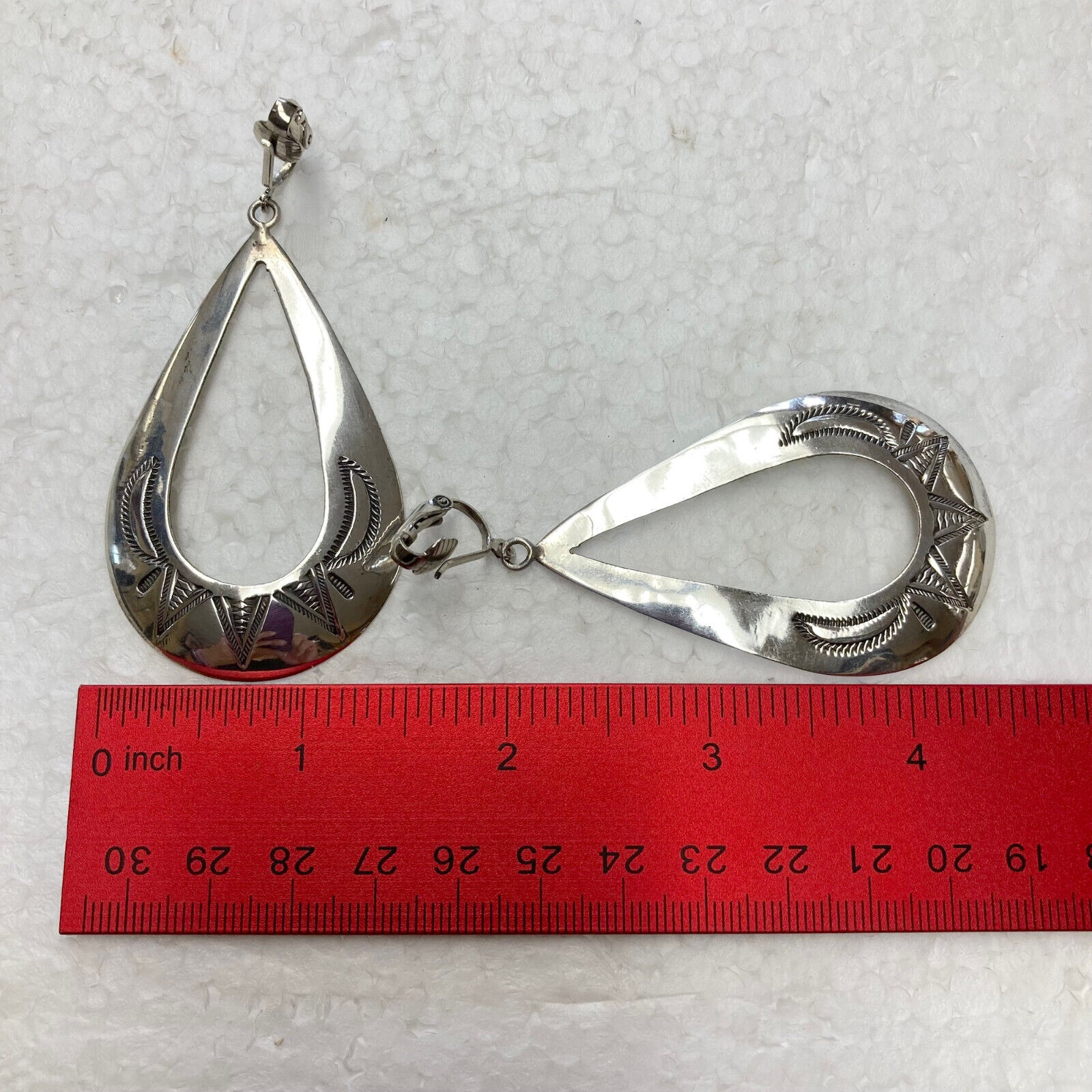 Ike Wilson Navajo Early 1900’s Rare Collectible Handmade Sterling Earrings