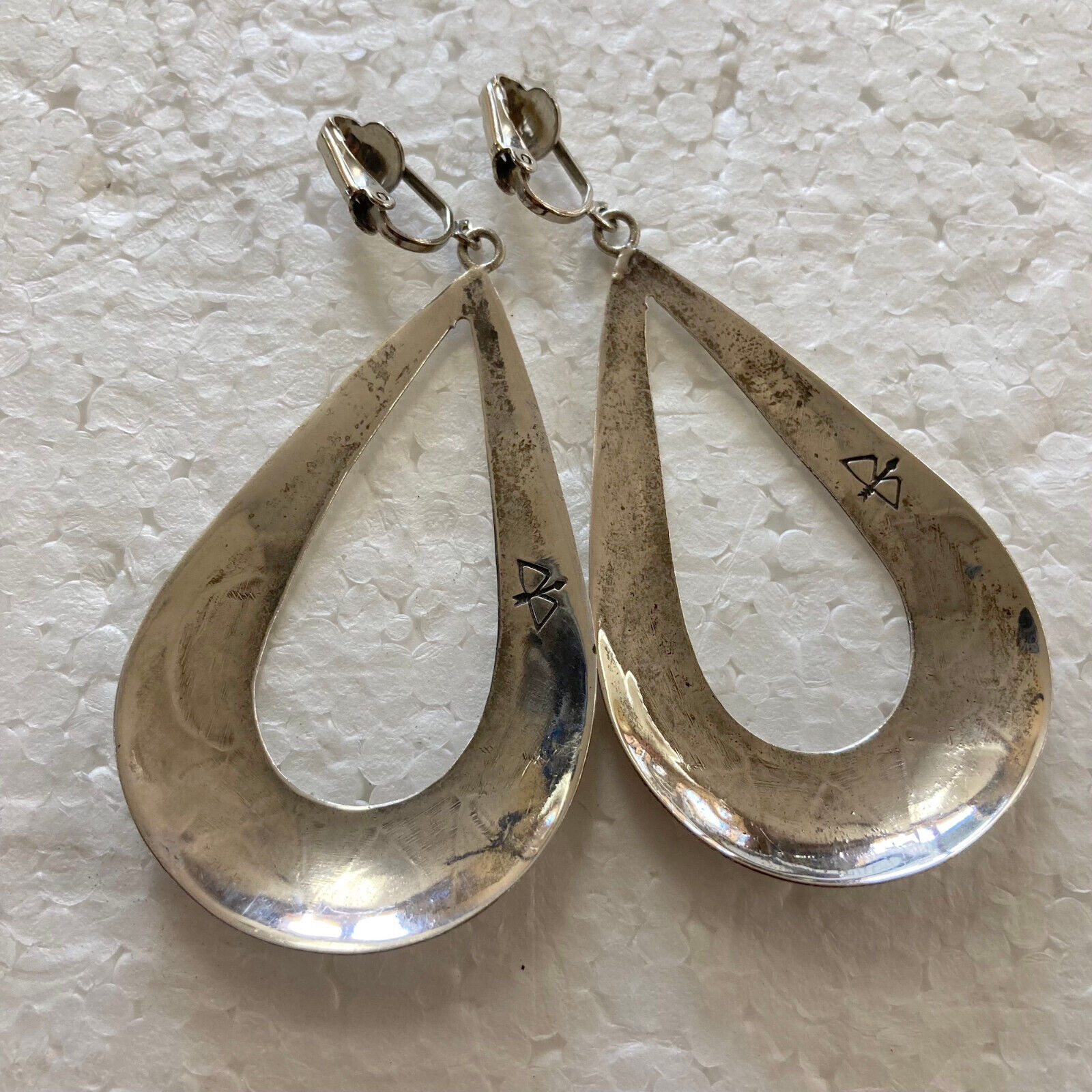 Ike Wilson Navajo Early 1900’s Rare Collectible Handmade Sterling Earrings