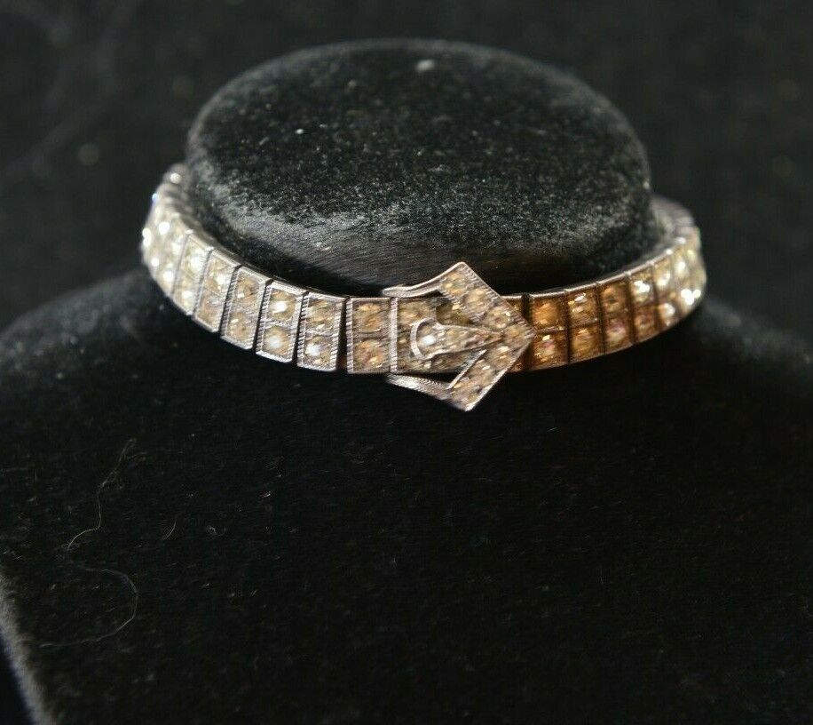 Early 1900's Art Nouveau/Art Deco  signed " STERLING DIAMONBAR PAT 3-20-17