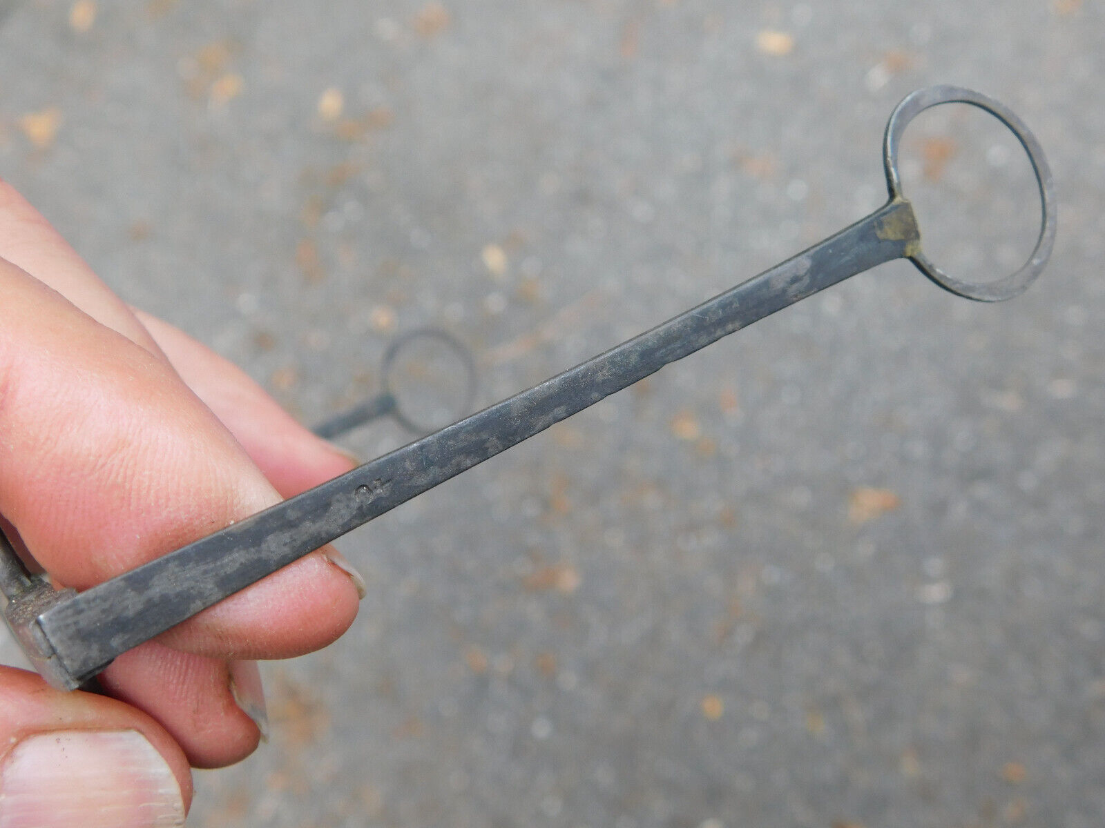 1700's Antique Steel Spectacles folding ring-end sides 18thC Eyeglasses