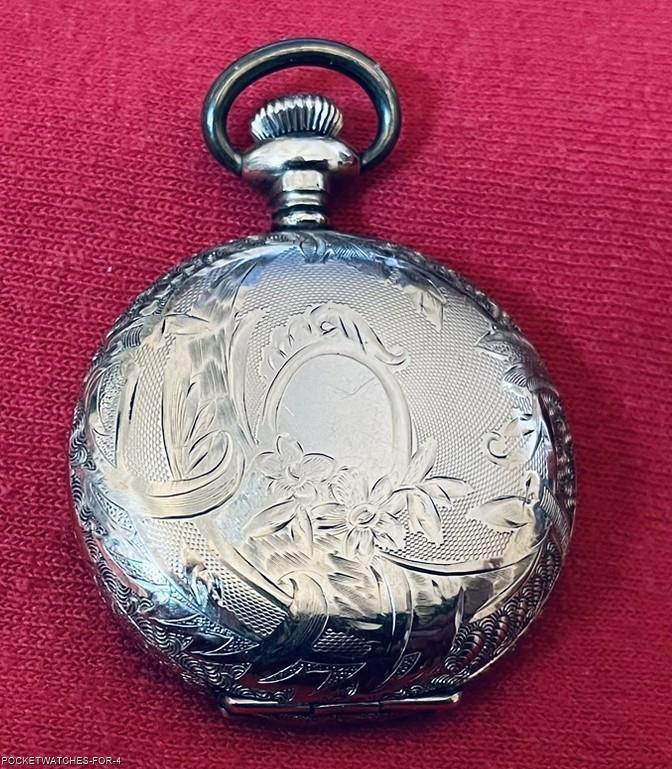 ca 1906 LADY WALTHAM 0s HUNTER 16 J GOLD FILLED POCKET PENDANT WATCH RUNNING