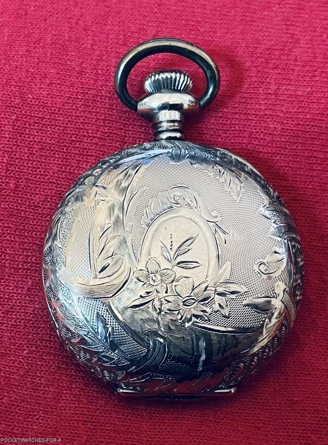 ca 1906 LADY WALTHAM 0s HUNTER 16 J GOLD FILLED POCKET PENDANT WATCH RUNNING