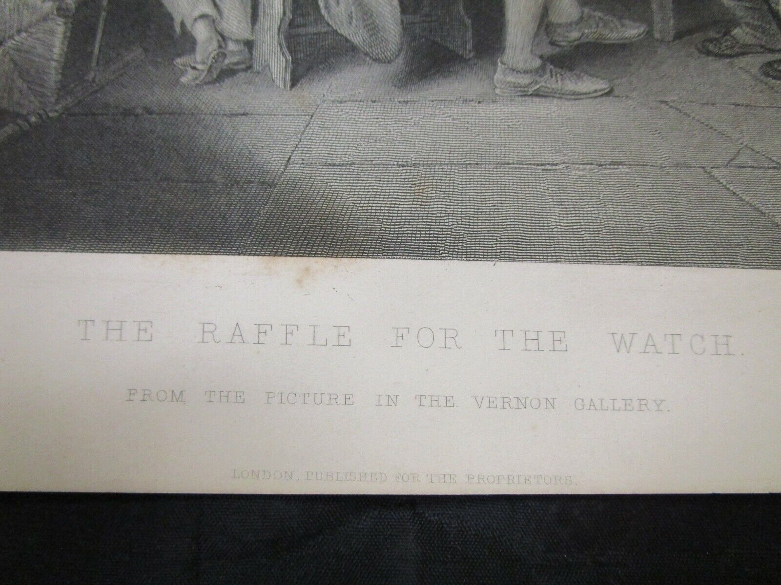 1800s Etchings Engraving - The Raffle For The Watch by W. Bird & G. Greatbach 