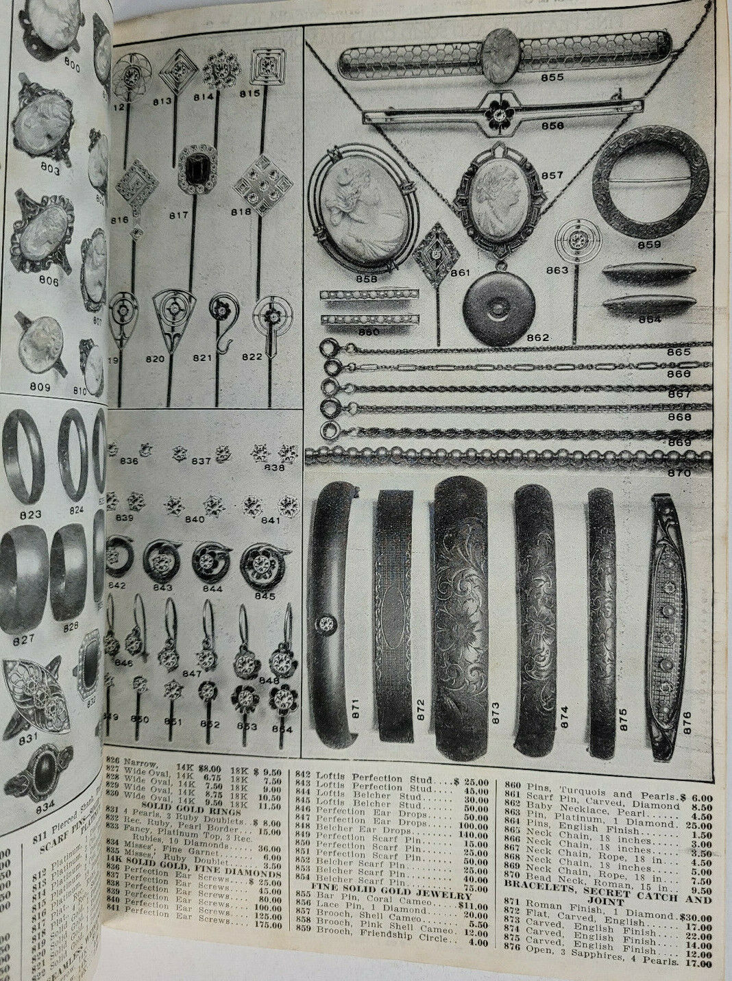 Loftis Bros Rare Early 1900s Victorian Shopping Catalog Magazine Diamond Watch