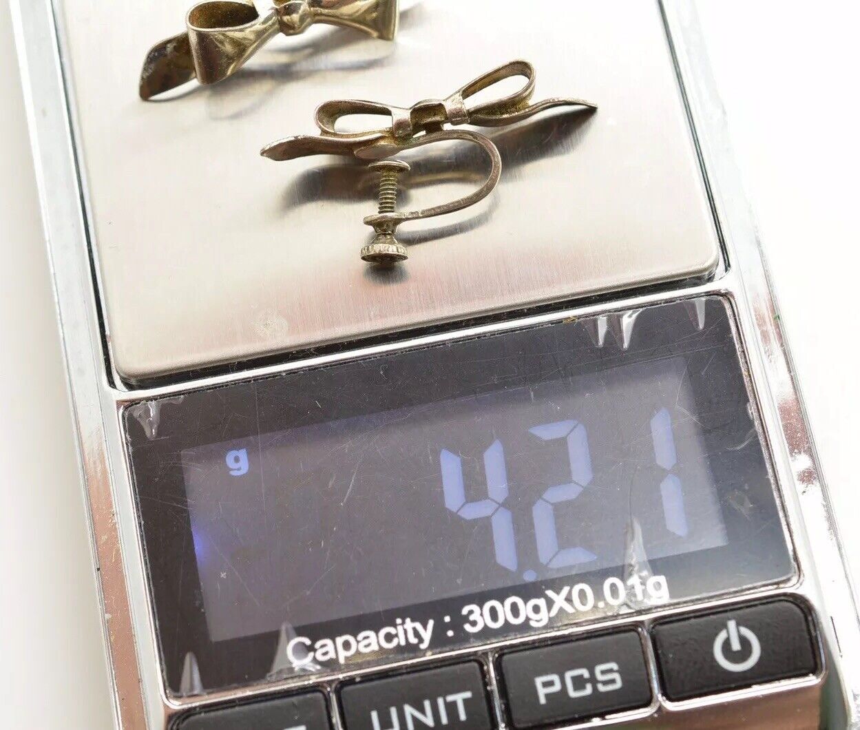 Antique 1900’s Victorian Sterling Silver Ribbon Bow Earrings Henzel Book Piece