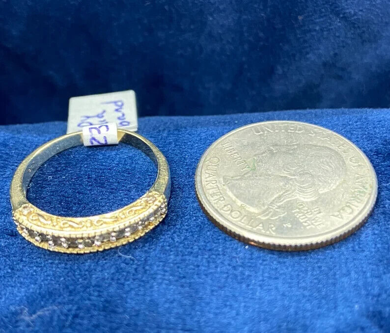 Early 1900s 10K Gold Diamond Wedding Band Size 7.25 -- 2.75 grams Ring