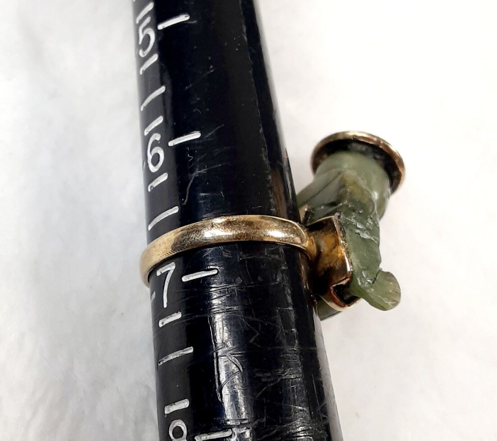 ** RARE Early 1900's Sterling Silver Nephrite Jade Buddha Ring **