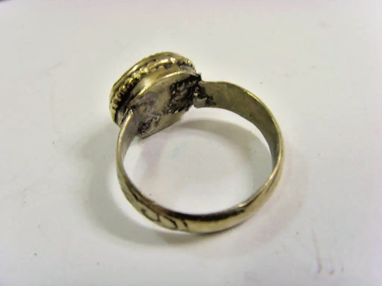 1700s antique old nomads tribal carnelian wedding ring 8.5 size hf1718