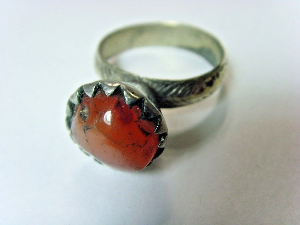 1700s antique Bedouin Nomads tribal ring 8 SZ dagestan religious islamic 50195