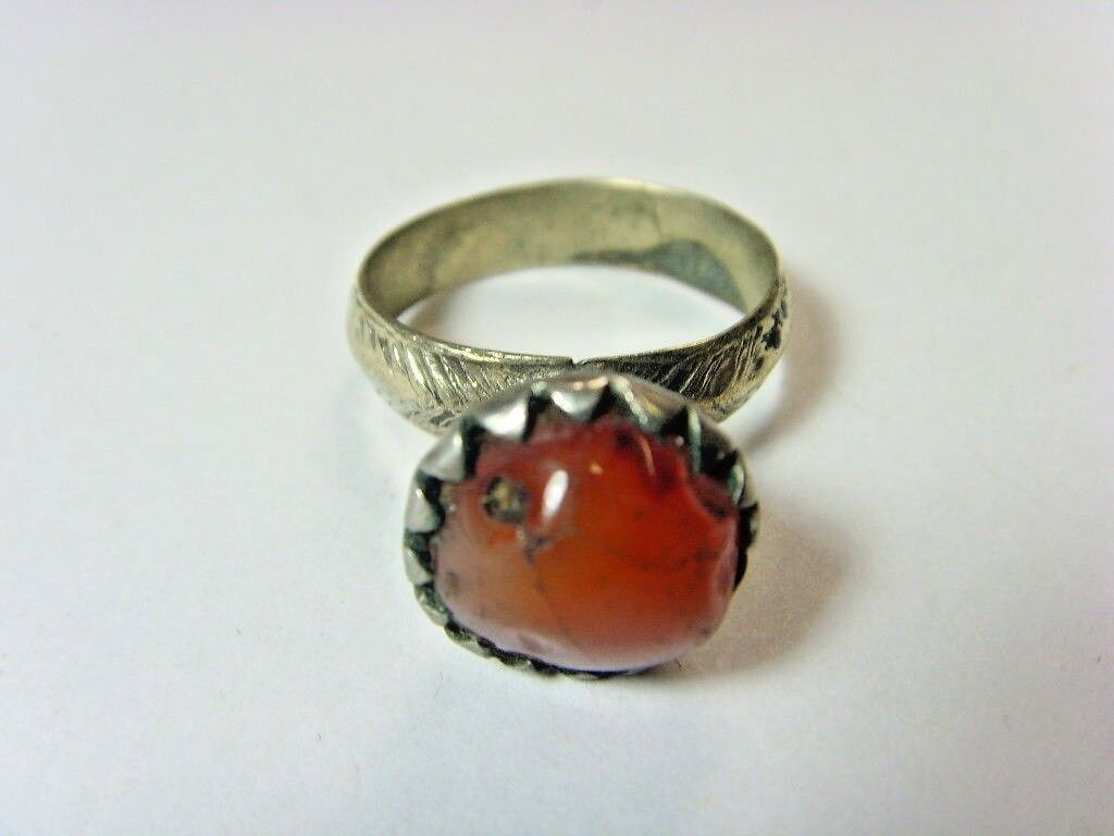1700s antique Bedouin Nomads tribal ring 8 SZ dagestan religious islamic 50195