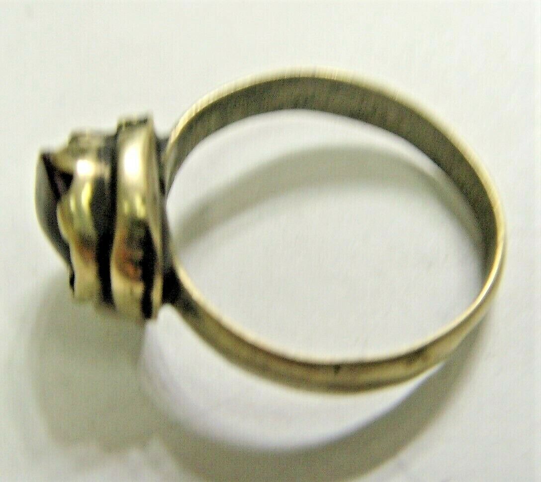 1700s scarce antique Nomads tribal red stone ring 9.5 size ethnic dagestan 50676