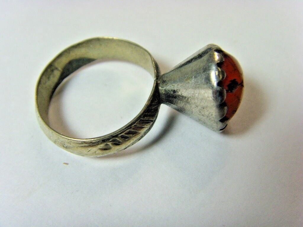 1700s antique Bedouin Nomads tribal ring 8 SZ dagestan religious islamic 50195