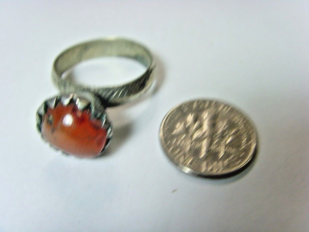1700s antique Bedouin Nomads tribal ring 8 SZ dagestan religious islamic 50195