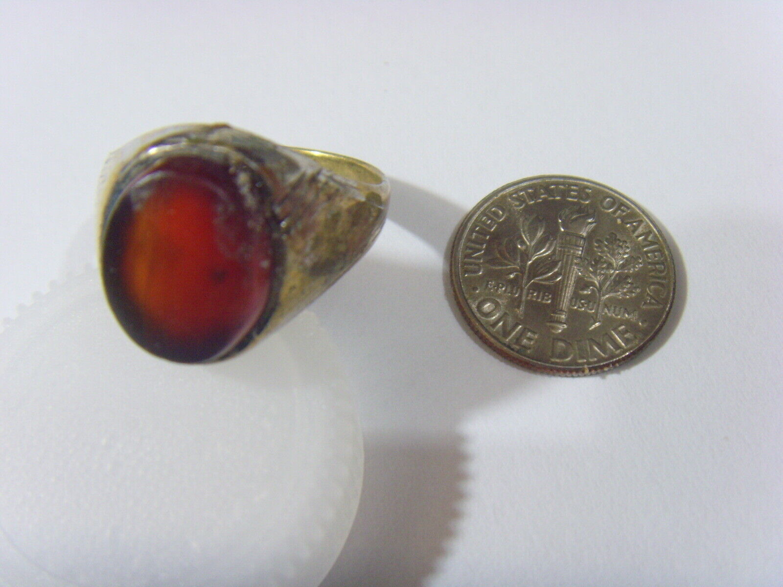 1700s antique tribal nomads wedding ring sz 9 central Asia Dagestan fv1718 