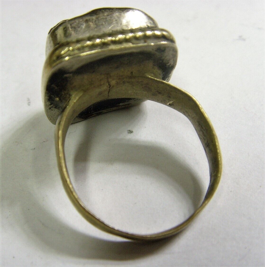 1700s scarce antique Nomads tribal red stone ring 9 sz ethnic dagestan 50675