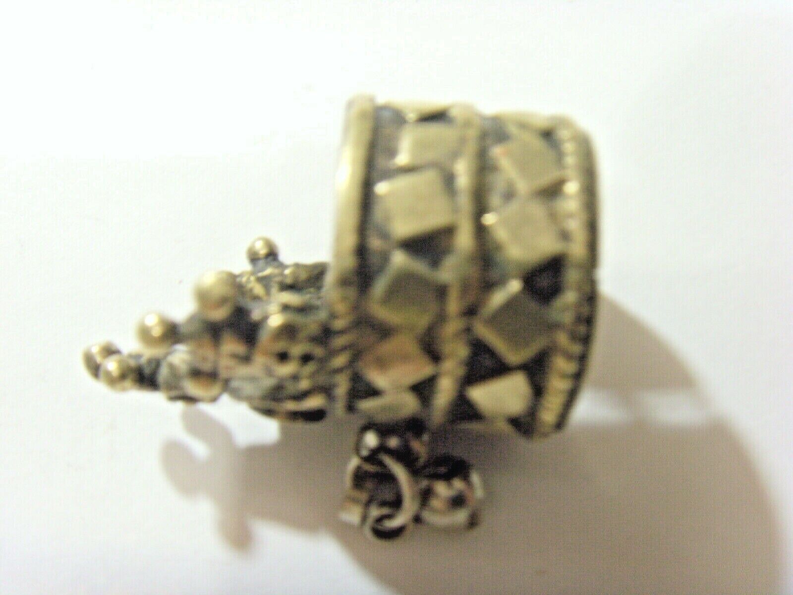 1700s antique Jewish tribal crown wedding ring sz 11 Judaica Central Asia 51019
