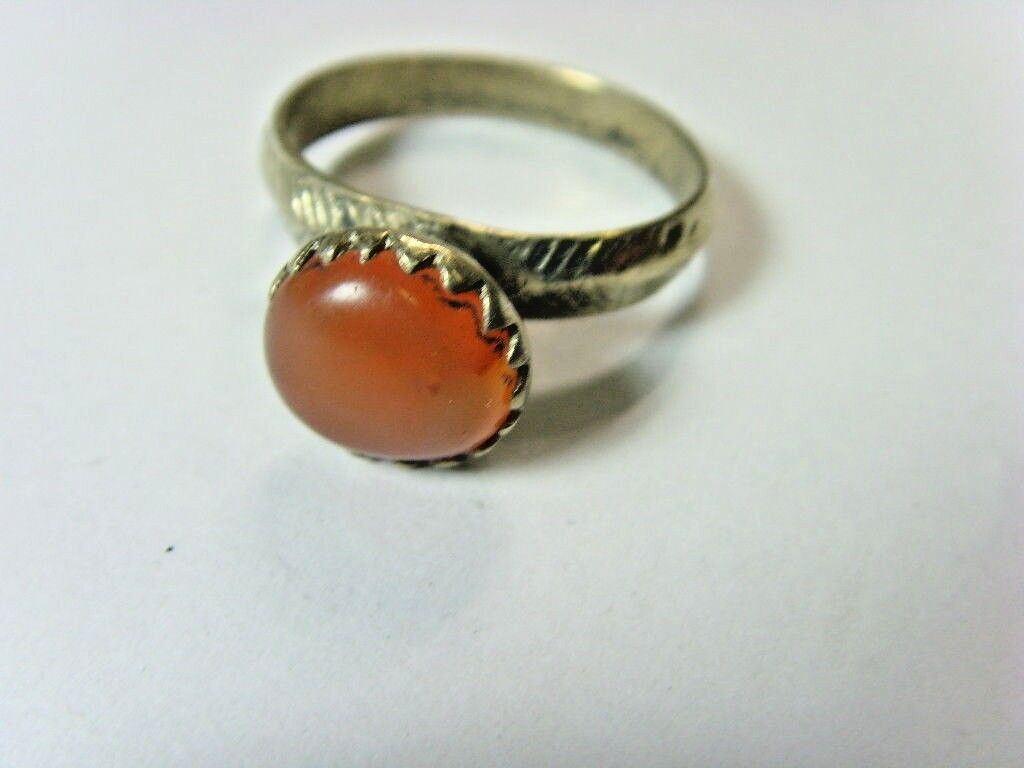 1700s antique Bedouin Nomads tribal ring 10.5 SZ central Asia religious 50191