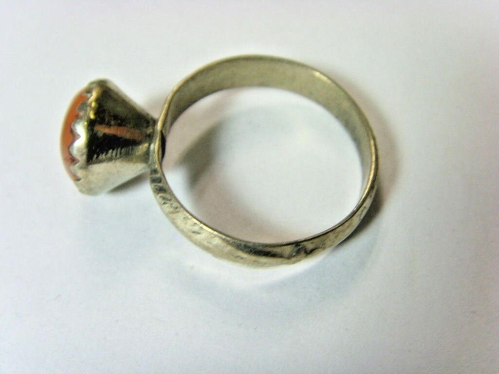1700s antique Bedouin Nomads tribal ring 10.5 SZ central Asia religious 50191