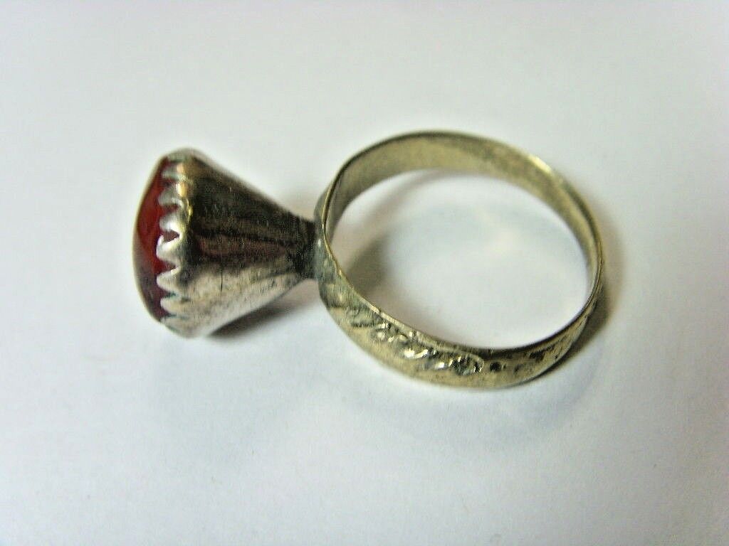 1700s antique Bedouin Nomads tribal ring 8.5 SZ religious islamic 50192