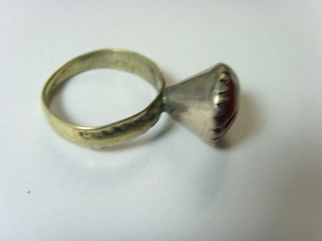 1700s antique Bedouin Nomads tribal ring 8.5 SZ religious islamic 50192