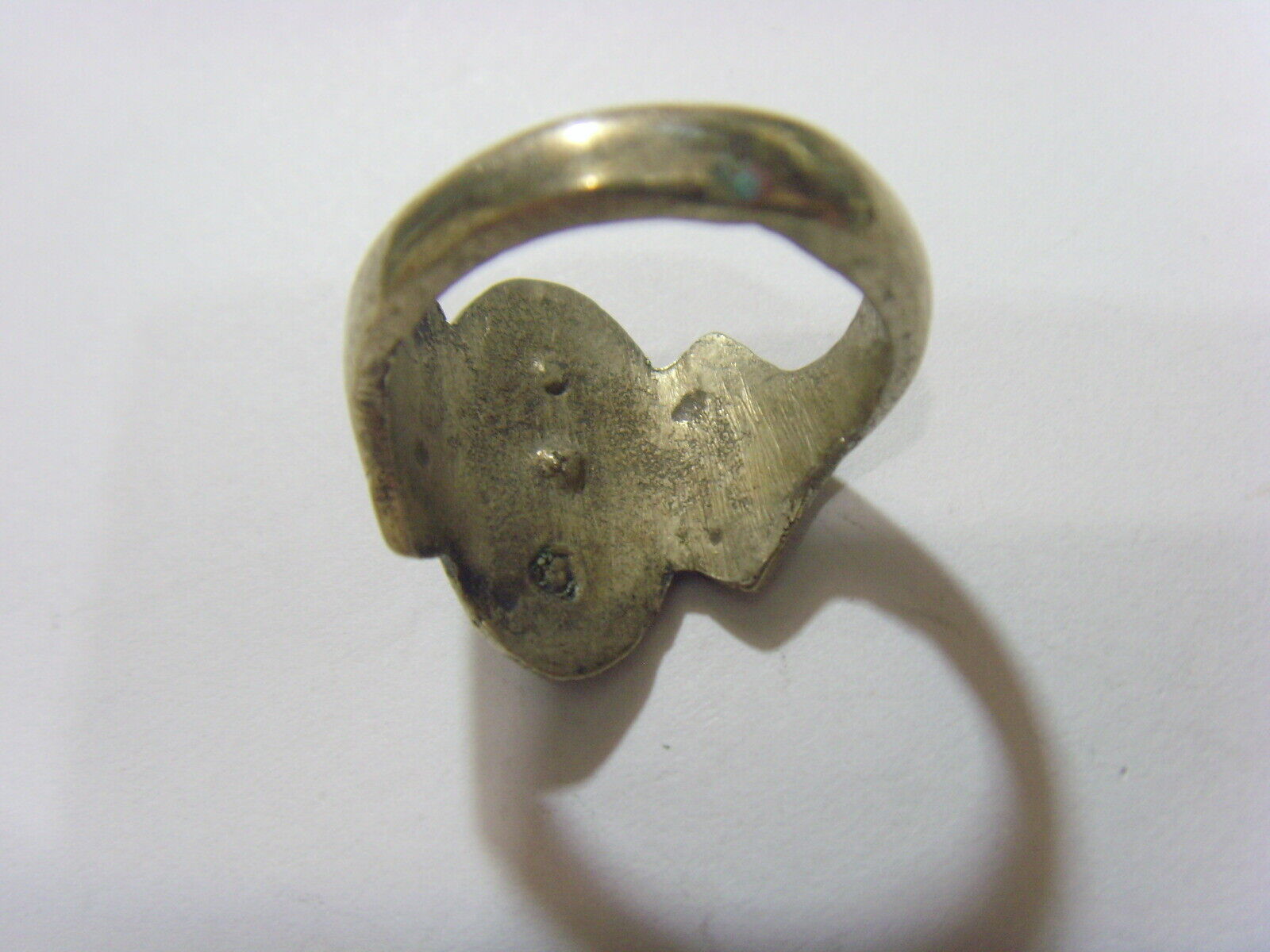 1700s antique Kazakh niello tribal wedding ring sz 11 central Asia 51011
