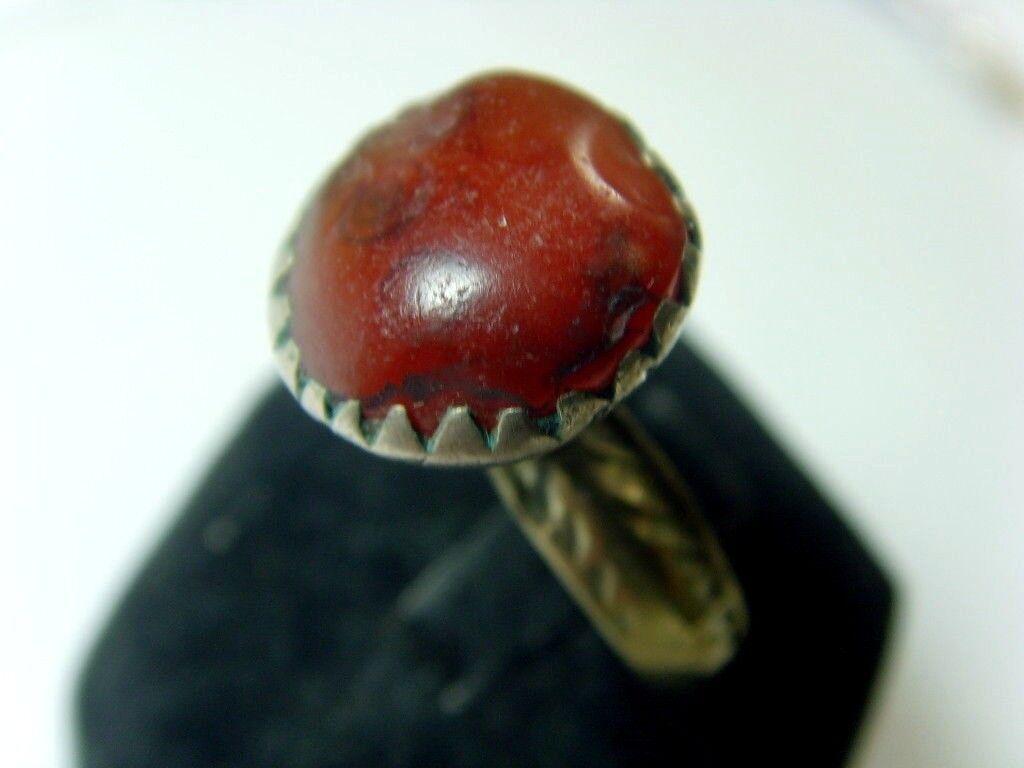 1700s antique Bedouin Nomads tribal ring 8.5 SZ religious islamic 50192