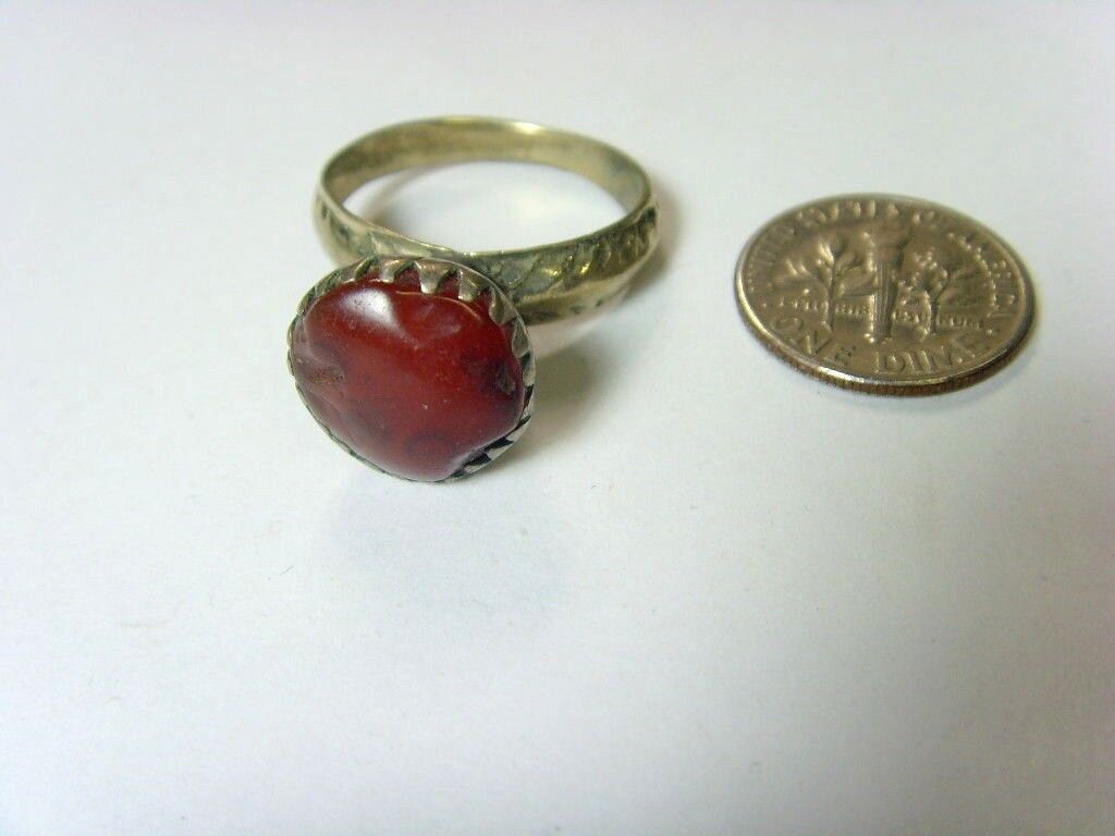 1700s antique Bedouin Nomads tribal ring 8.5 SZ religious islamic 50192