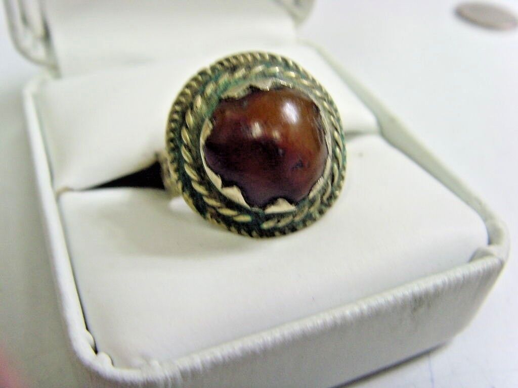 1700s antique kuchi tribal nomadic religious ring 10 size central Asia 47770