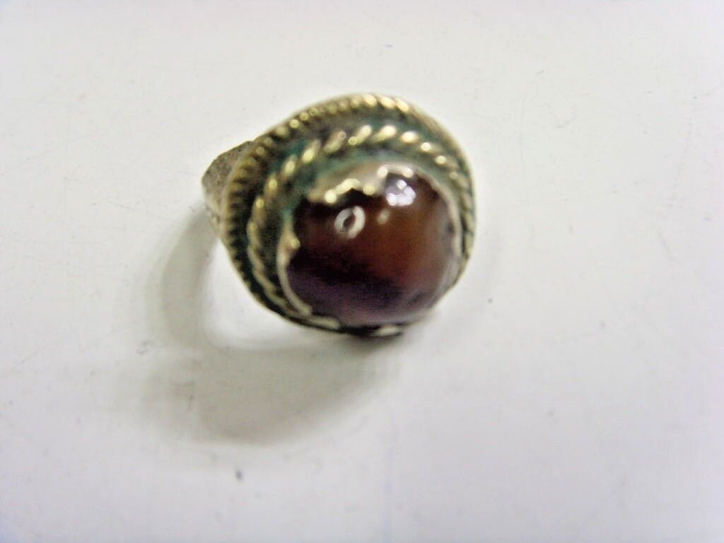 1700s antique kuchi tribal nomadic religious ring 10 size central Asia 47770