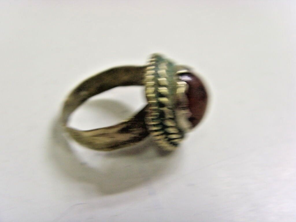 1700s antique kuchi tribal nomadic religious ring 10 size central Asia 47770