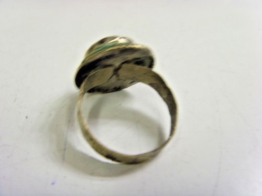 1700s antique kuchi tribal nomadic religious ring 10 size central Asia 47770