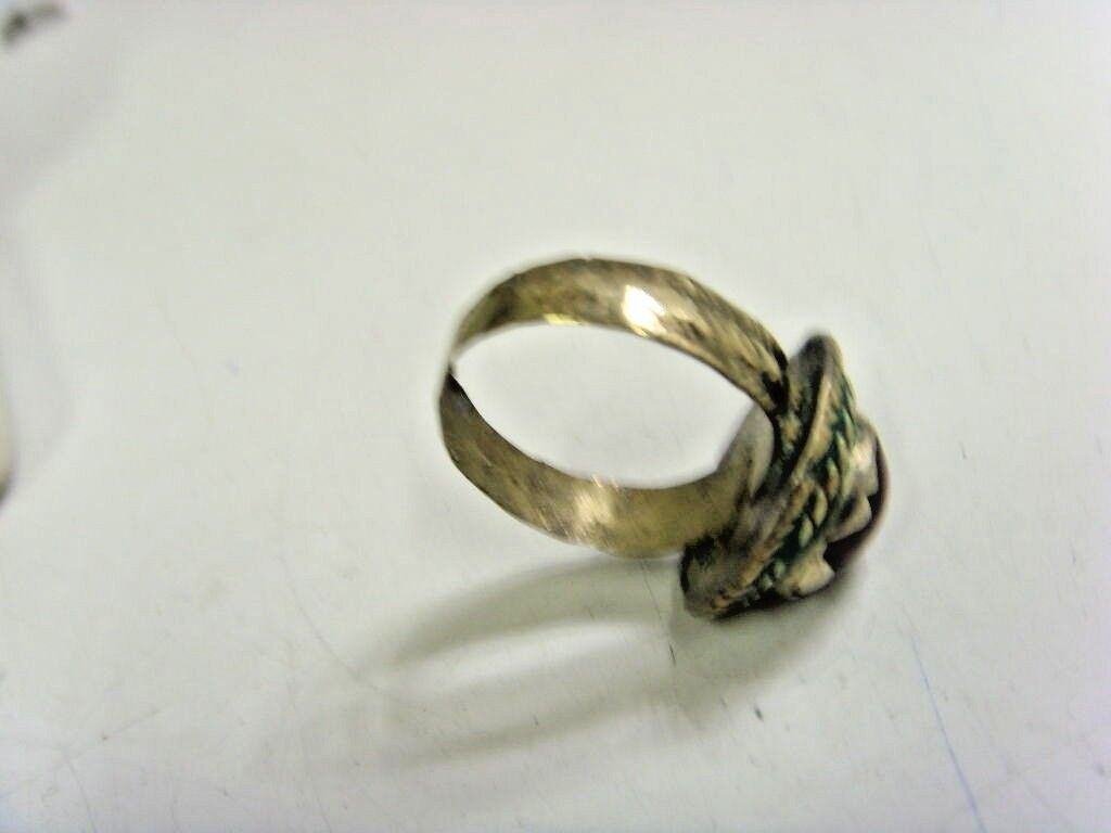 1700s antique kuchi tribal nomadic religious ring 10 size central Asia 47770