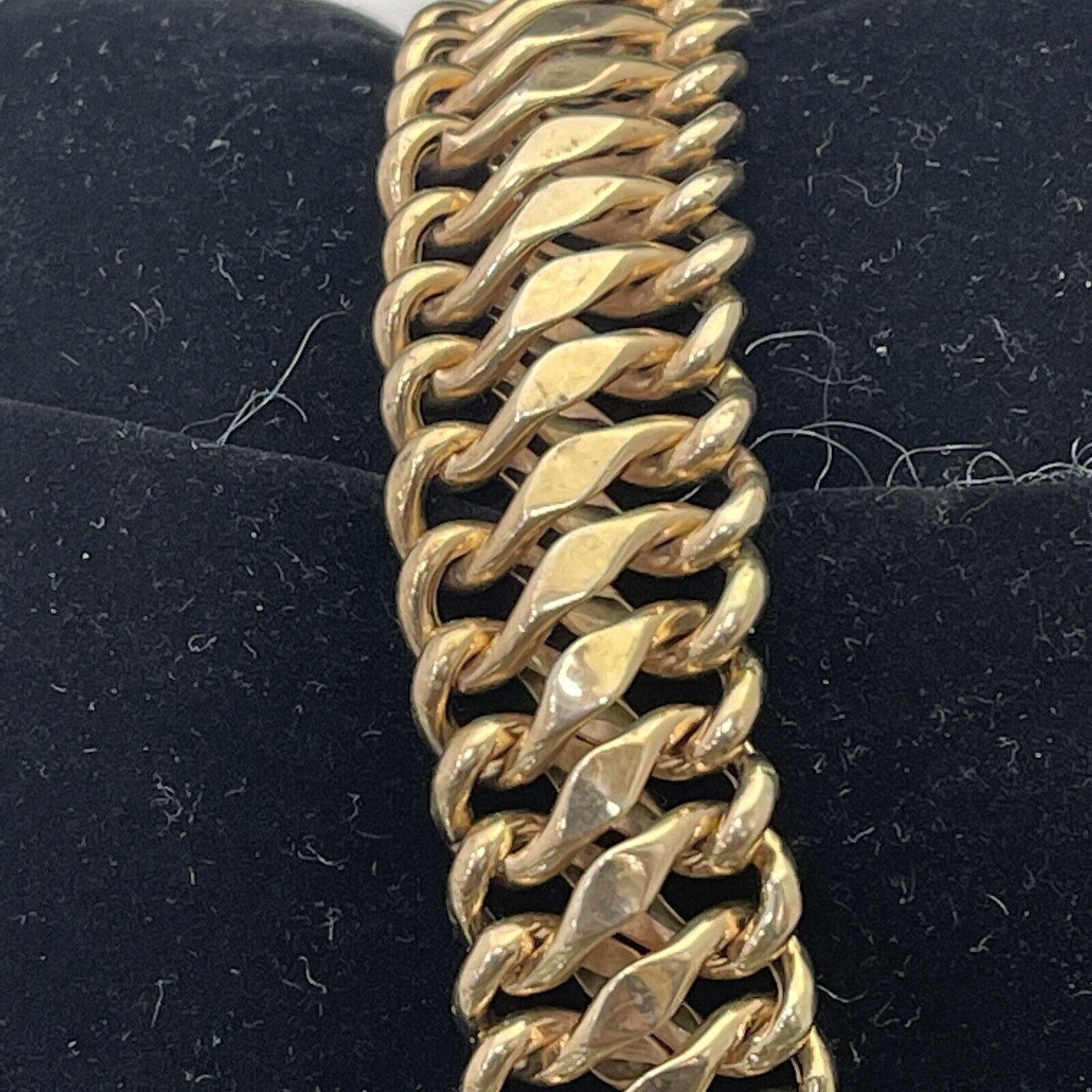 Late 1800s/Early 1900s Victorian 14k Gold Chain Bracelet w/Turquoise￼ Gem Accent