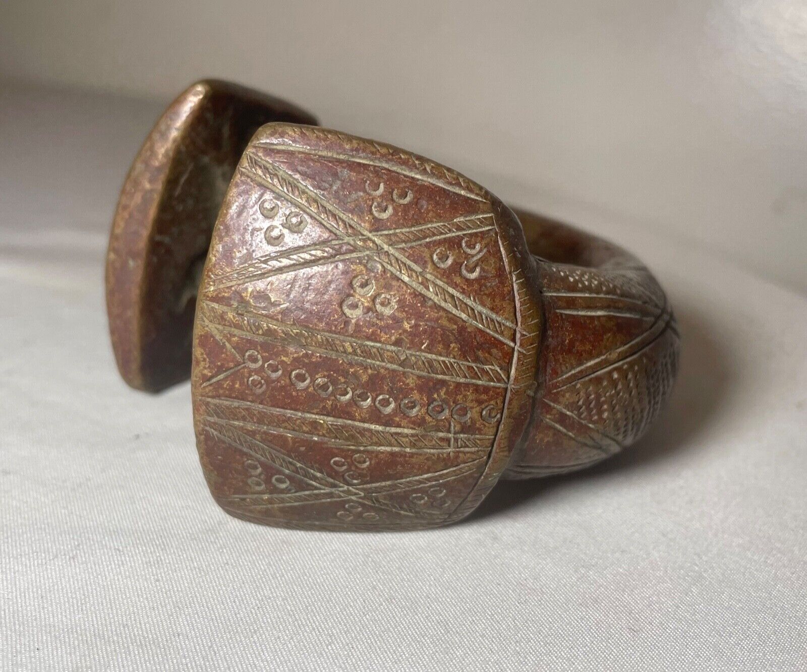 1800's Antique African Niger Baoulé Dogon Bronze Manilla Currency Bracelet Cuff*