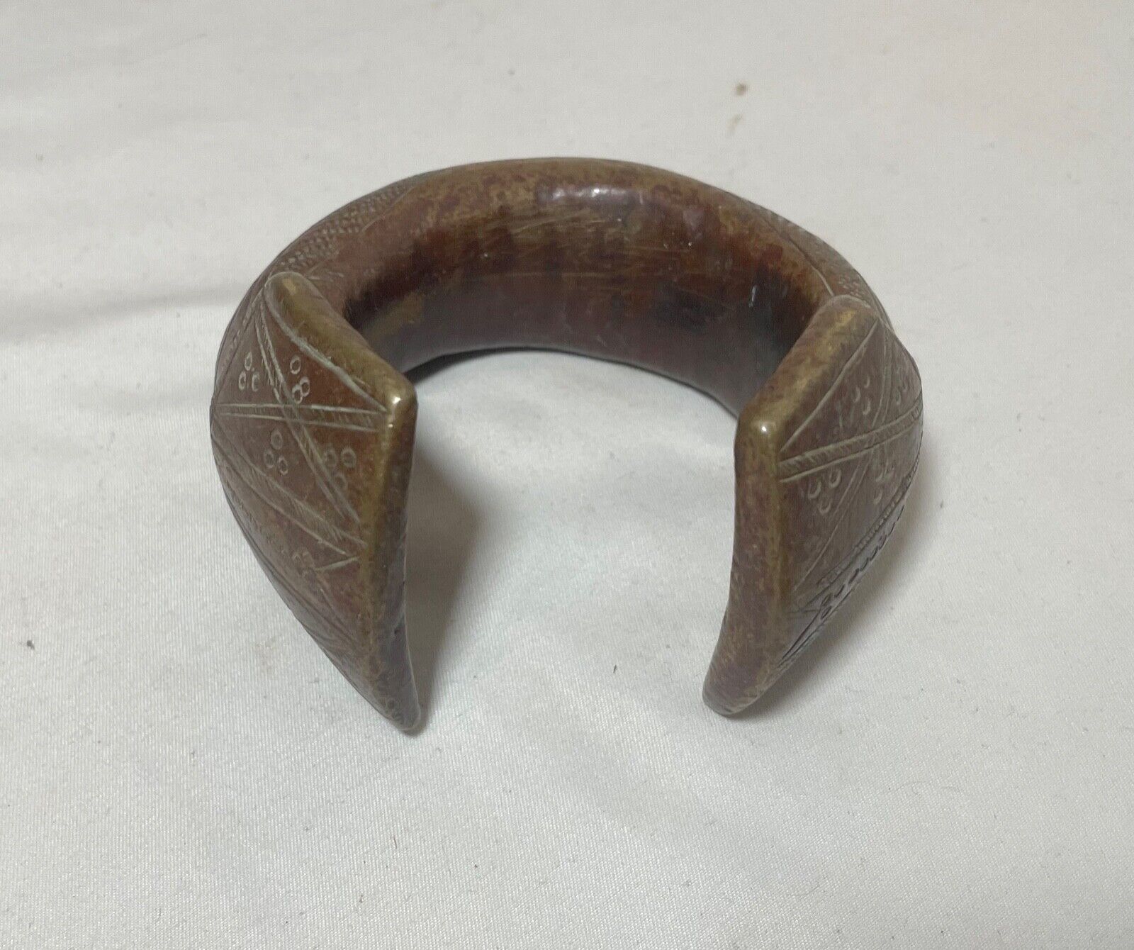 1800's Antique African Niger Baoulé Dogon Bronze Manilla Currency Bracelet Cuff*