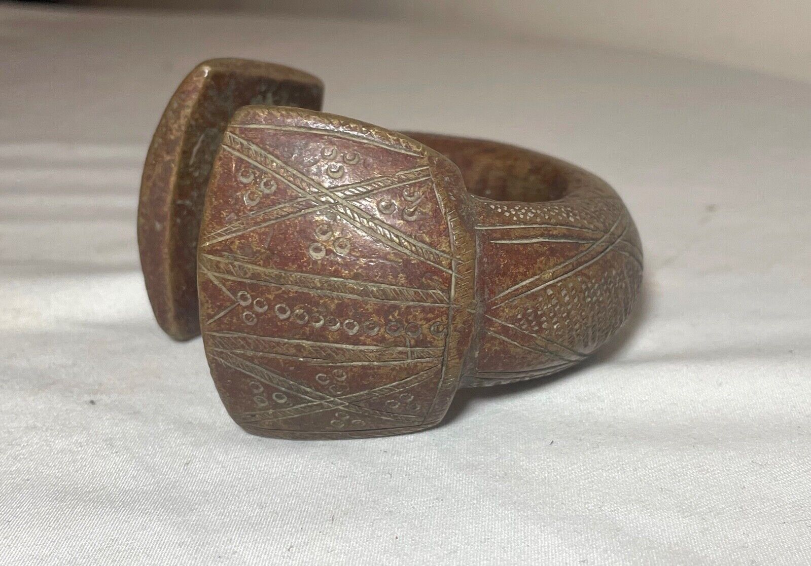 1800's Antique African Niger Baoulé Dogon Bronze Manilla Currency Bracelet Cuff*