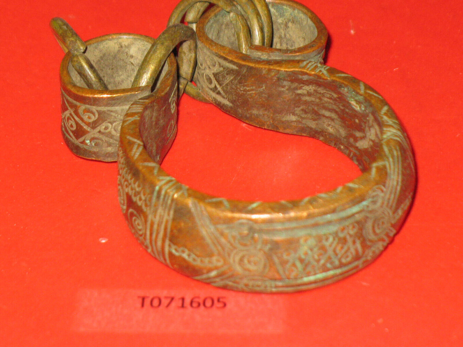 245gram 1800's African copper bracelet anklet manila trade barter money currency