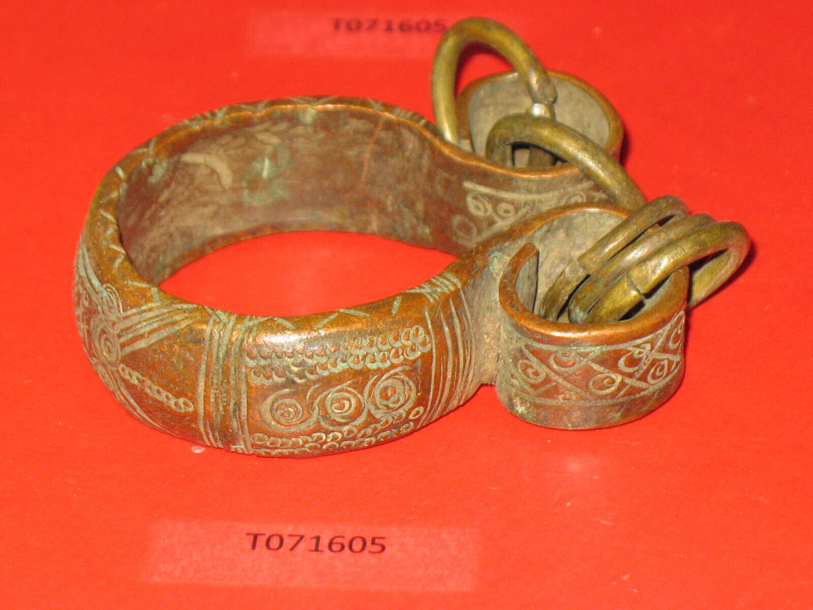 245gram 1800's African copper bracelet anklet manila trade barter money currency