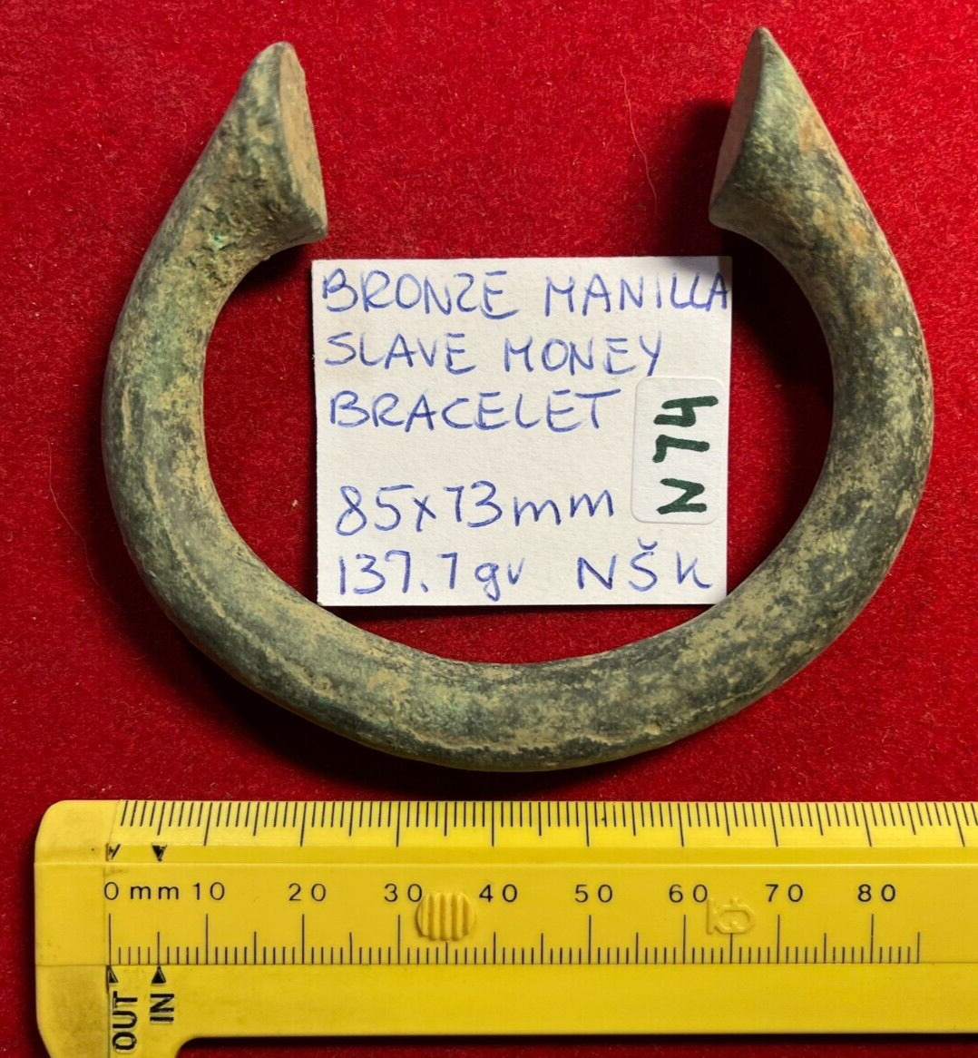 N74 Bronze Manilla Slave Money Bracelet - used in West Africa 1500's to 1800's