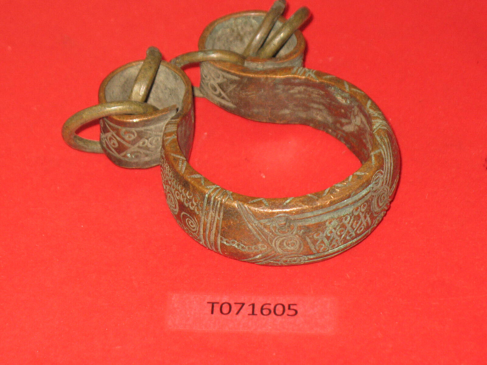 245gram 1800's African copper bracelet anklet manila trade barter money currency