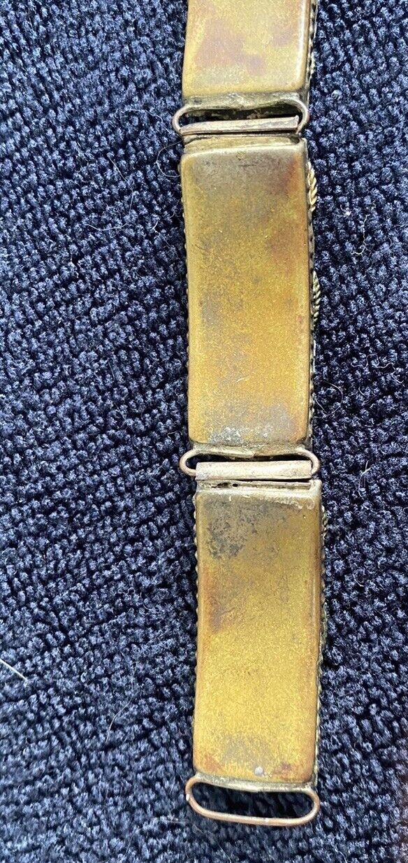 EARLY 1900S ITALIAN MINI GLASS MOSIAC MILLIFIORE BRACELET 7 3/4 Inches Length