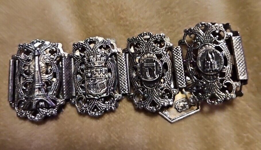 Antique! Filigrane Depose Early 1900's Paris France Bracelet