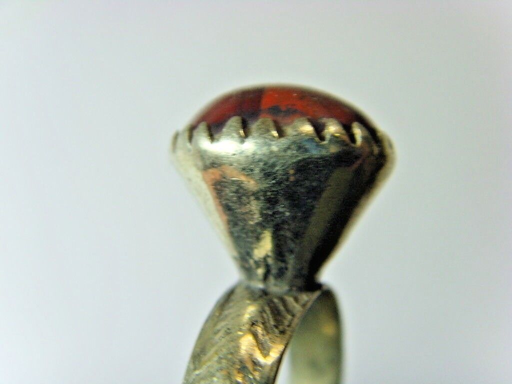 1700s antique Bedouin Nomads tribal ring 9 size central Asia religious 50190
