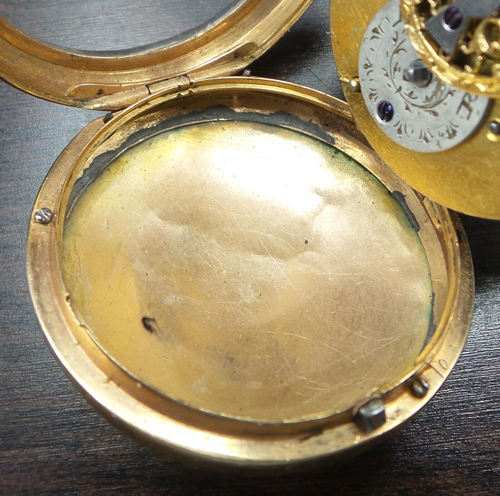 1700s European 18K Gold, Pearl & Blue Enamel Ladies Verge Fusee Pocket Watch