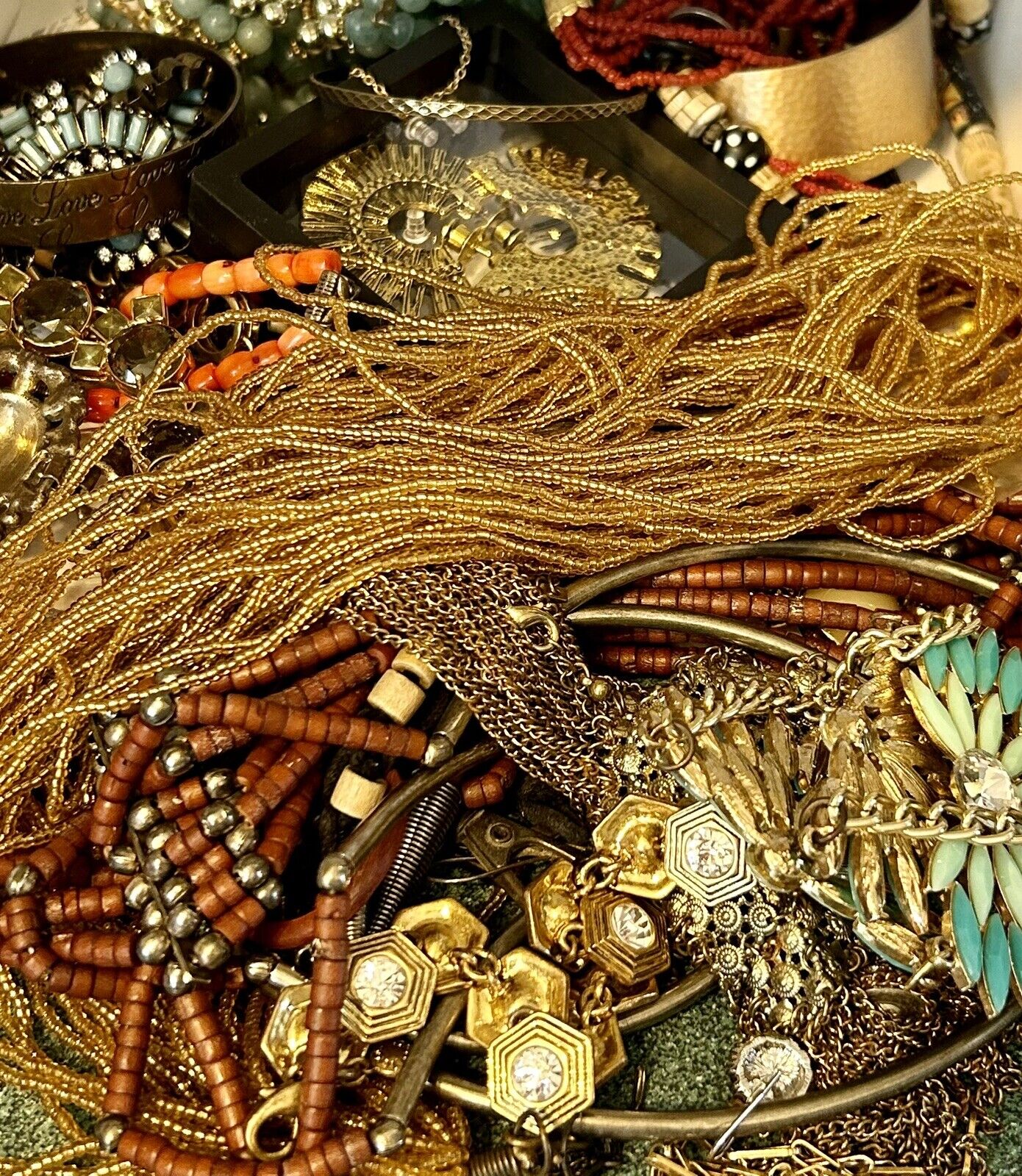 Vintage Modern Lot Craft Junk Some Wearable Resell Mix In All Are Over 1 LB 22oz