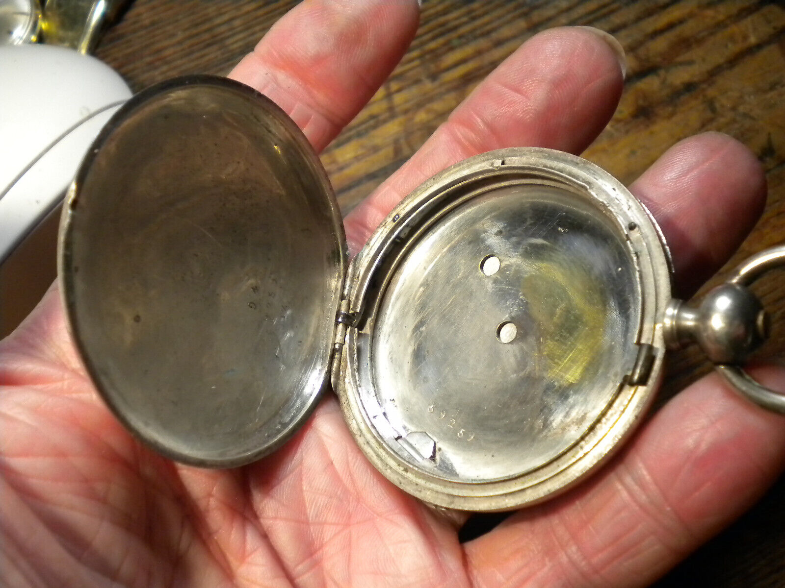 1800S-SOLID SILVER-18-SIZE--55mm-LUTZ BROS.HUNTER- POCKETWATCH CASE