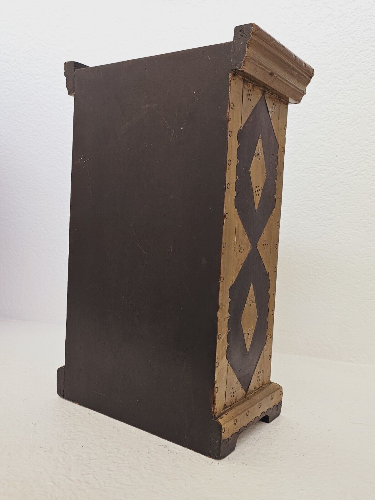 19th Century Edwardian Anglo-Indian Style Wooden Jewellry Box With Brass Inlay