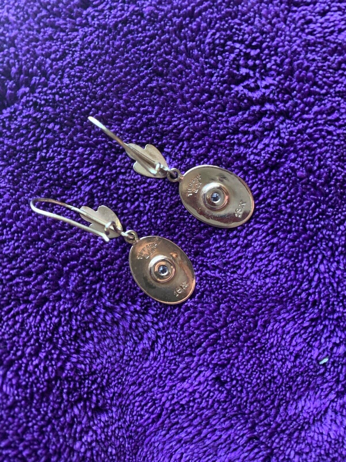 Vintage 1800s 18k Yellow Gold Dangle Drop Earrings