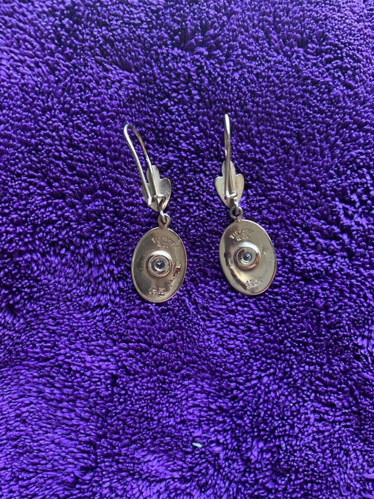 Vintage 1800s 18k Yellow Gold Dangle Drop Earrings