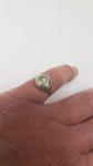 Antique Art Deco 2-Tone 14k Gold Filigree Diamond Ring,early 1900s